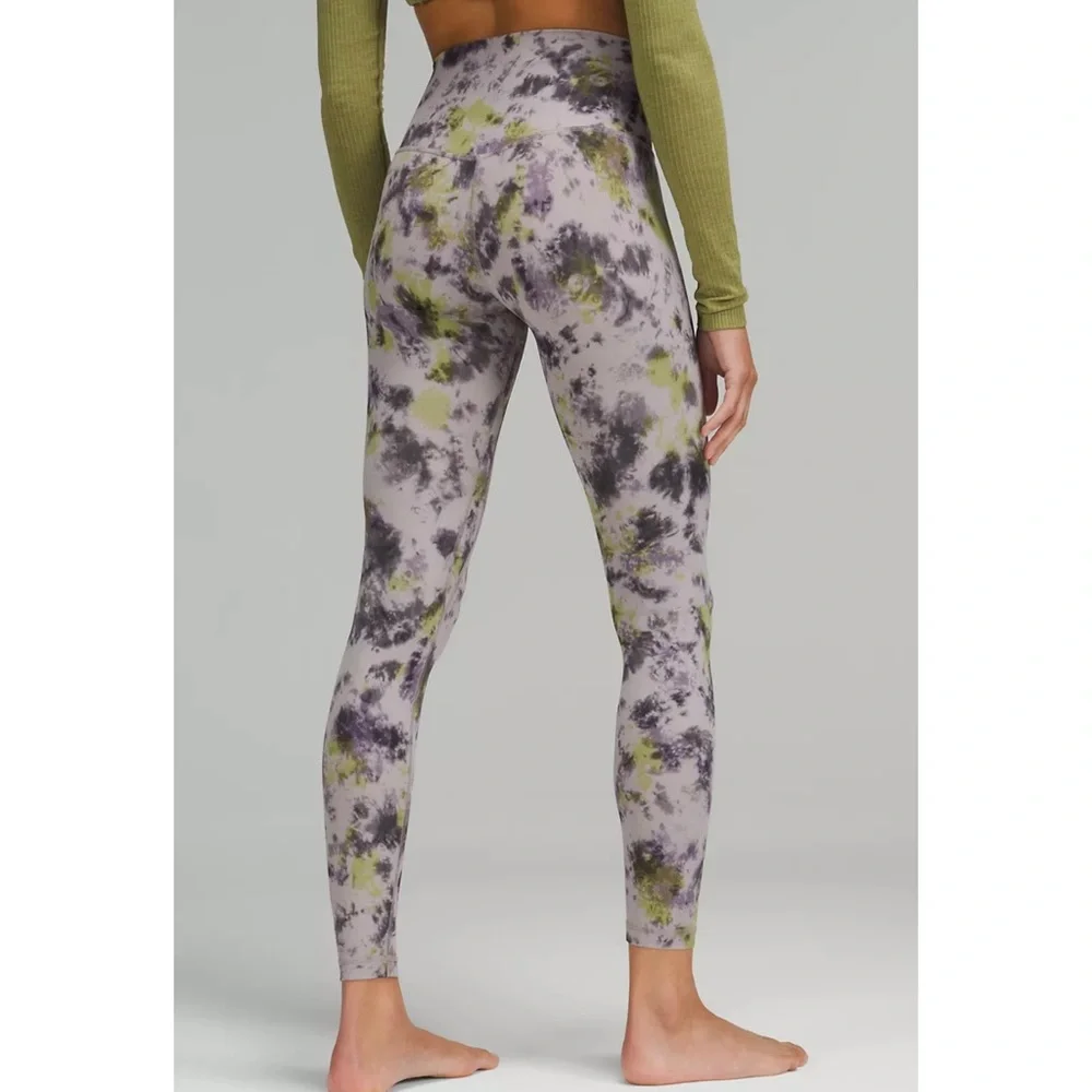 Lululemon Align Legging High Rise 28” Size 14 NWT Radial Tie Dye Mauve Gray - Picture 13 of 13